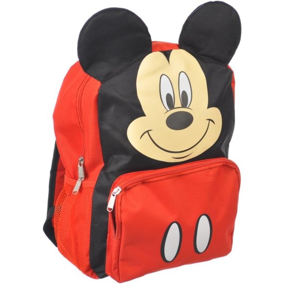 Red One size Mickey Mouse "Big Smiles" Backpack - Picture 1 of 1